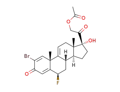 2-Bromo-6β-fluoro-1,4,9 (11)-pregnatriene-17α, 21-diol-3,20-dione 21-acetate
