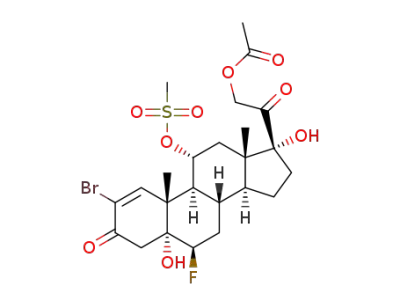 2-bromo-6β-fluoro-1-pregnene-5α,11α,17α,21-tetrol-3,20-dione 11-mesylate, 21-acetate